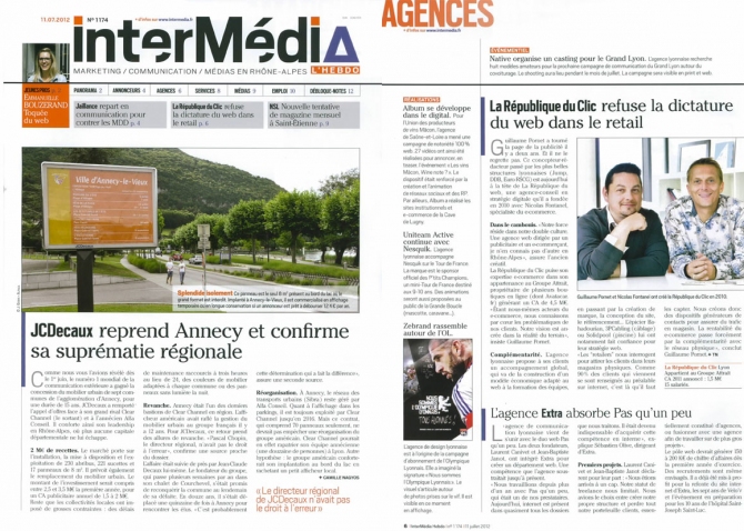 InterMédia accorde à La République du Clic un nouvel article dans ses pages...