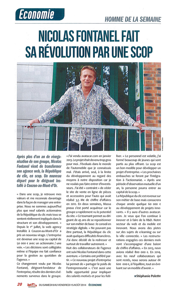 Nouvelle interview de Nicolas Fontanel - ToutLyon Août 2014