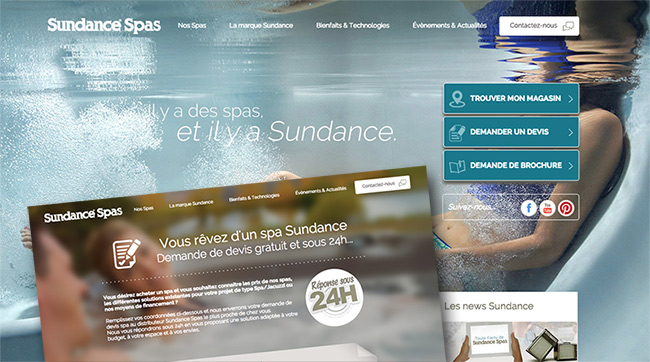 La République du Clic réalise le nouveau site de Sundance Spas !