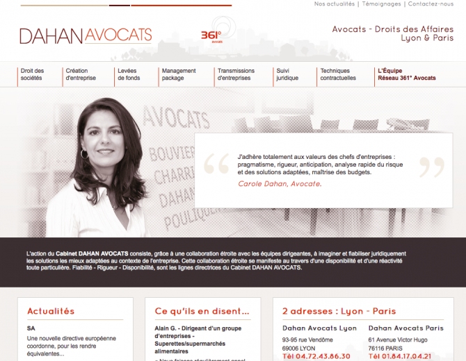 Dahan Avocats choisit La République du Clic pour son nouveau site web