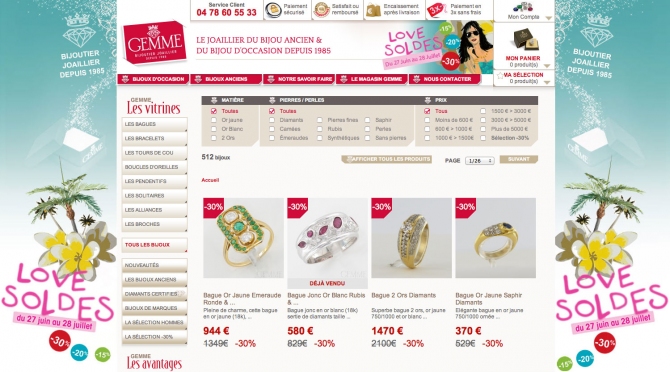 Optimisations du site Gemme les Bijoux